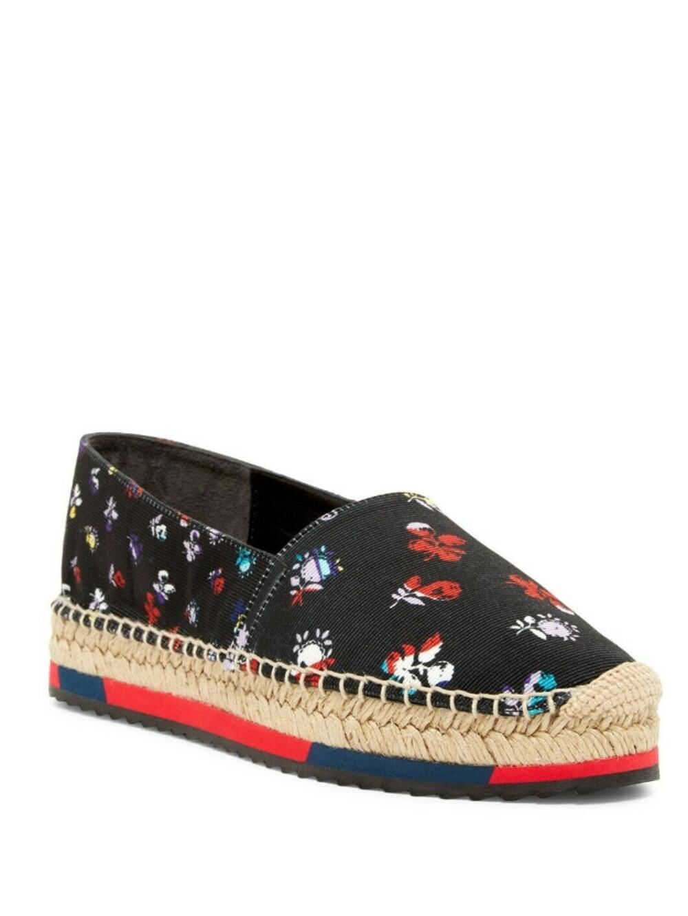 Diane Von Furstenberg Navy Floral Tulum Espadrille Flats // 7